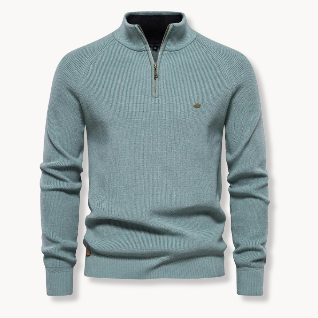 Men's Black Half-Zip Jumper | Slim Fit Knitwear 6