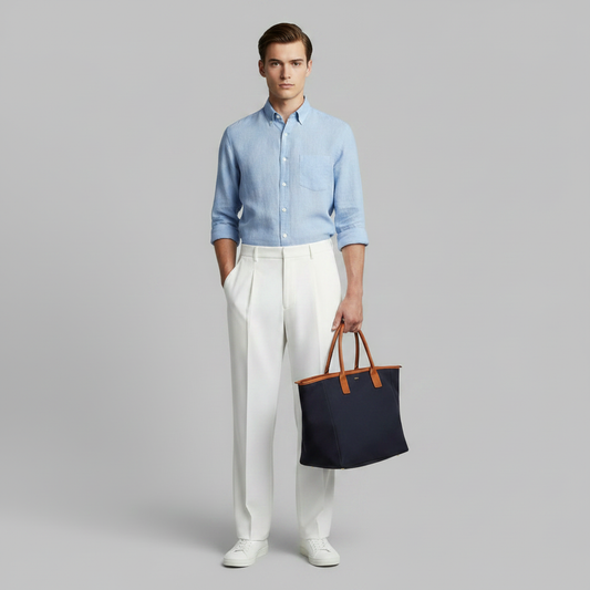 Men's Pleated Trousers | Straight Fit Formal Pants 2