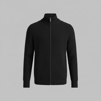 Men's Slim Fit Zip Cardigan | Ribbed Knit Fashion 5