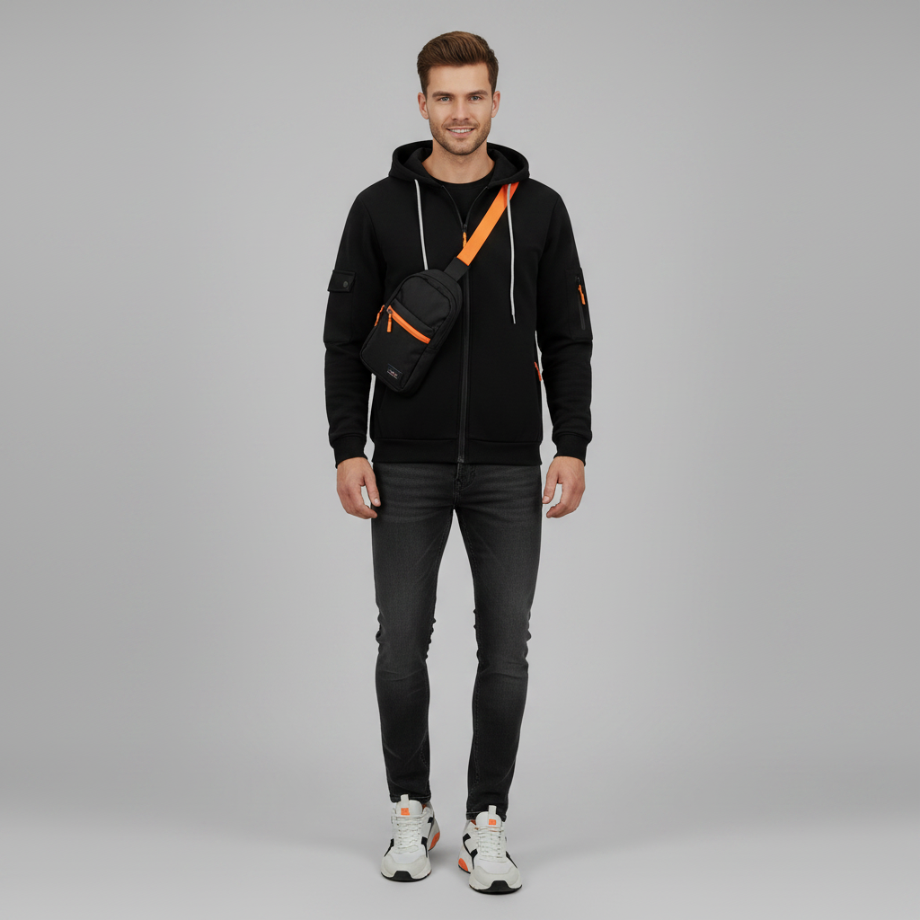 Men's Utility Zip-Up Hoodie | Casual Sweatshirt 2