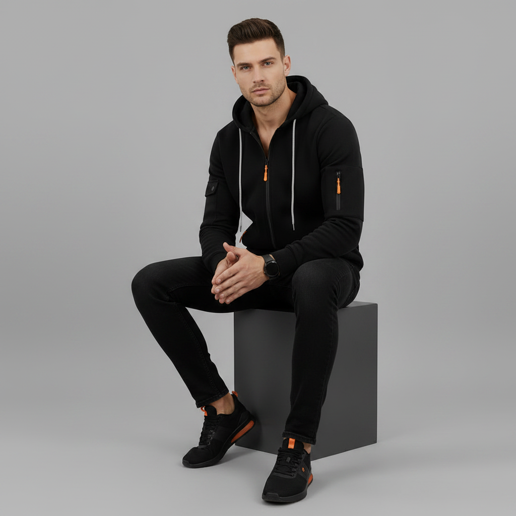 Men's Utility Zip-Up Hoodie | Casual Sweatshirt 5