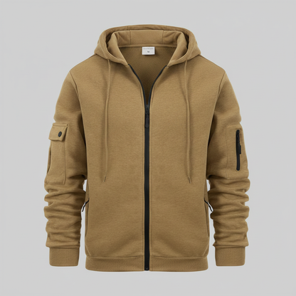 Men's Utility Zip-Up Hoodie | Casual Sweatshirt 8