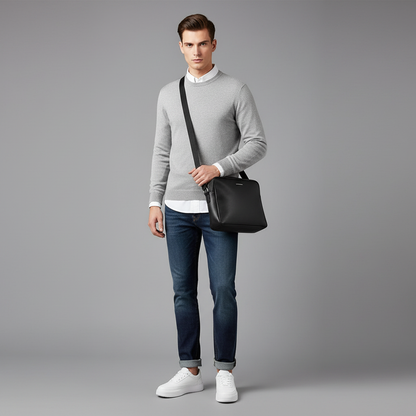 Men's White Platform Sneakers | Casual Trainers 4