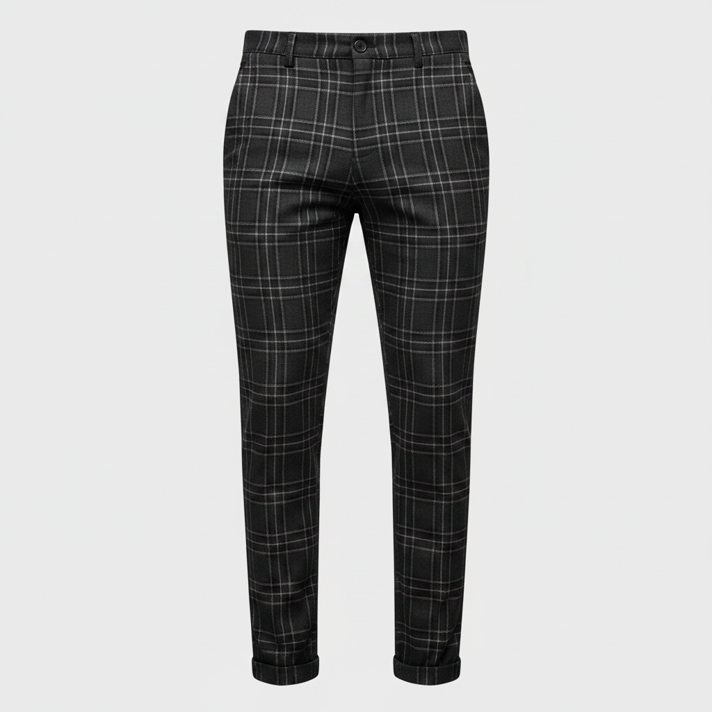 Sasha Checked Chinos | Men's Trousers for Casual Style 0