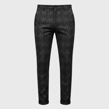 Sasha Checked Chinos | Men's Trousers for Casual Style 0