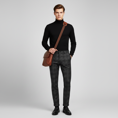 Sasha Checked Chinos | Men's Trousers for Casual Style 1
