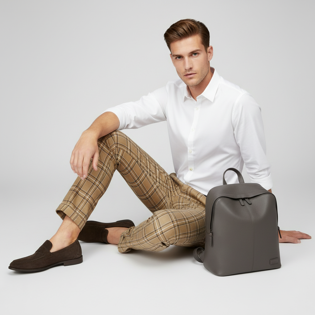 Sasha Checked Chinos | Men's Trousers for Casual Style 2