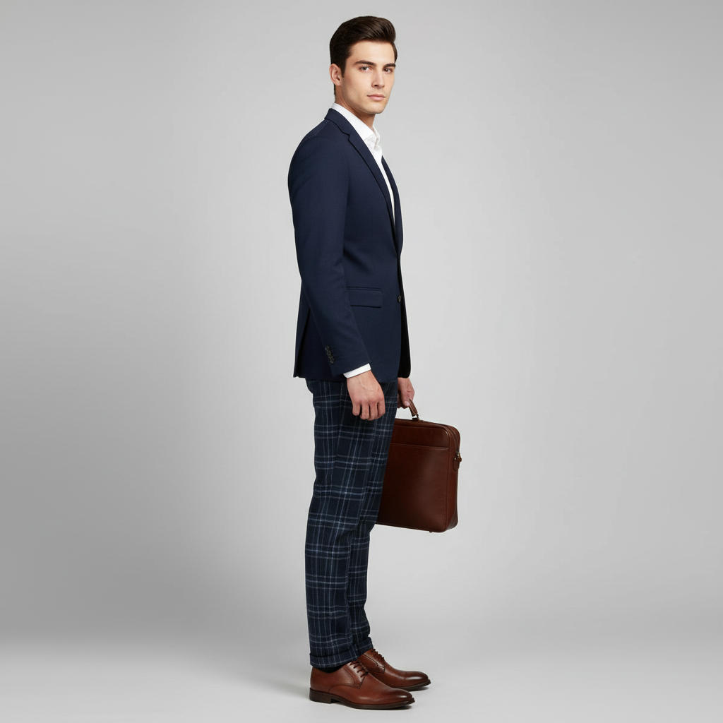 Sasha Checked Chinos | Men's Trousers for Casual Style 3