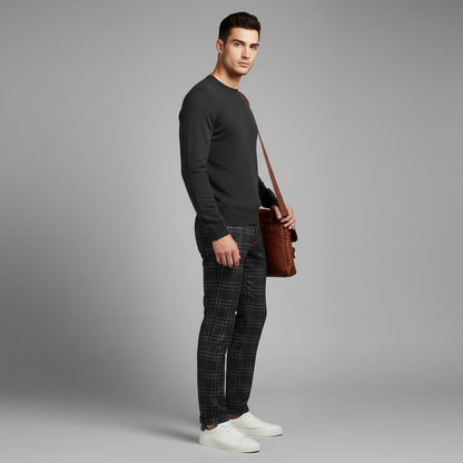 Sasha Checked Chinos | Men's Trousers for Casual Style 5
